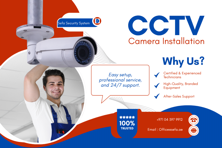 Sefa Security Team Installing Wireless CCTV System in Business.