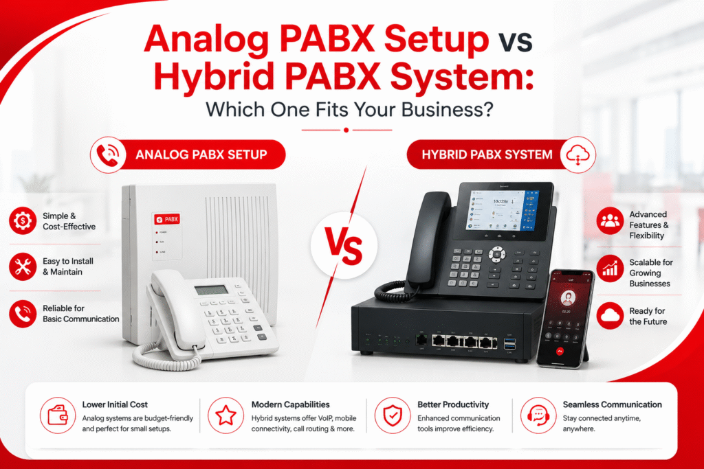 Analog PABX Setup vs Hybrid PABX System: Which One Fits Your Business?